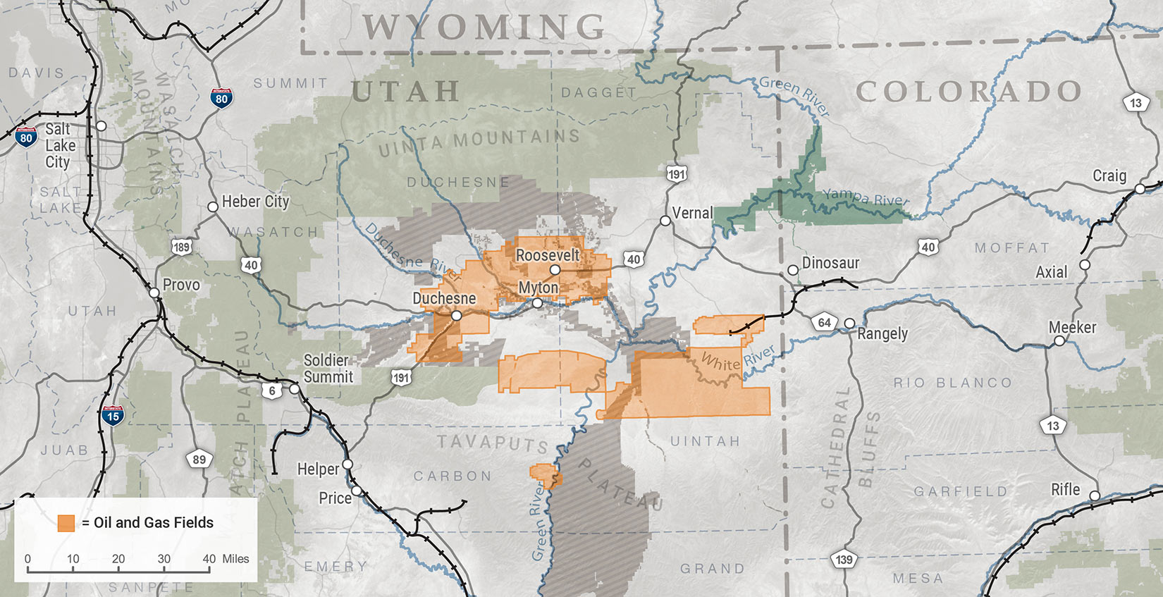 Oil and Gas map